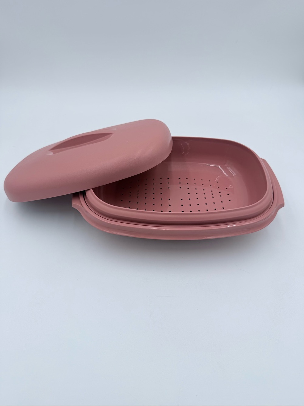 Tupperware Dusty Rose Pink 1273 1275-5 Food Steamer 6 Cups Vintage